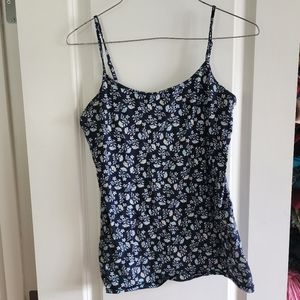 Loft blue floral tank